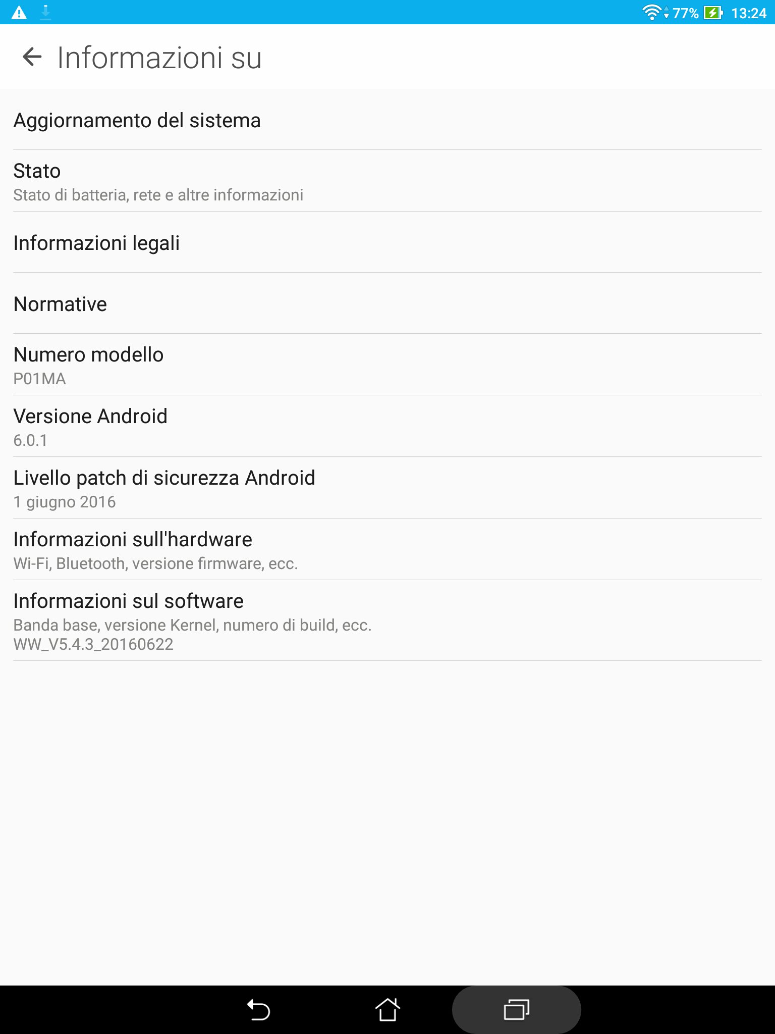 Aggiornamento ASUS ZenPad S 8.0 Marshmallow