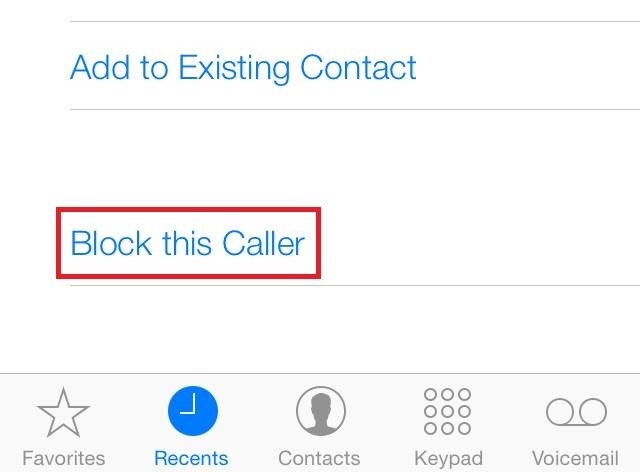 Bloccare Numero iPhone