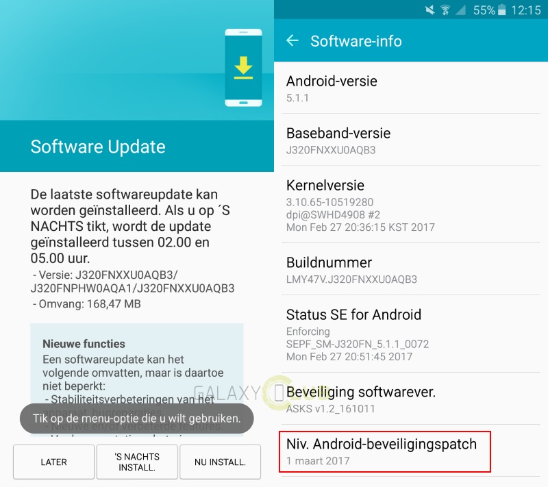 Aggiornamento Galaxy A5 2016