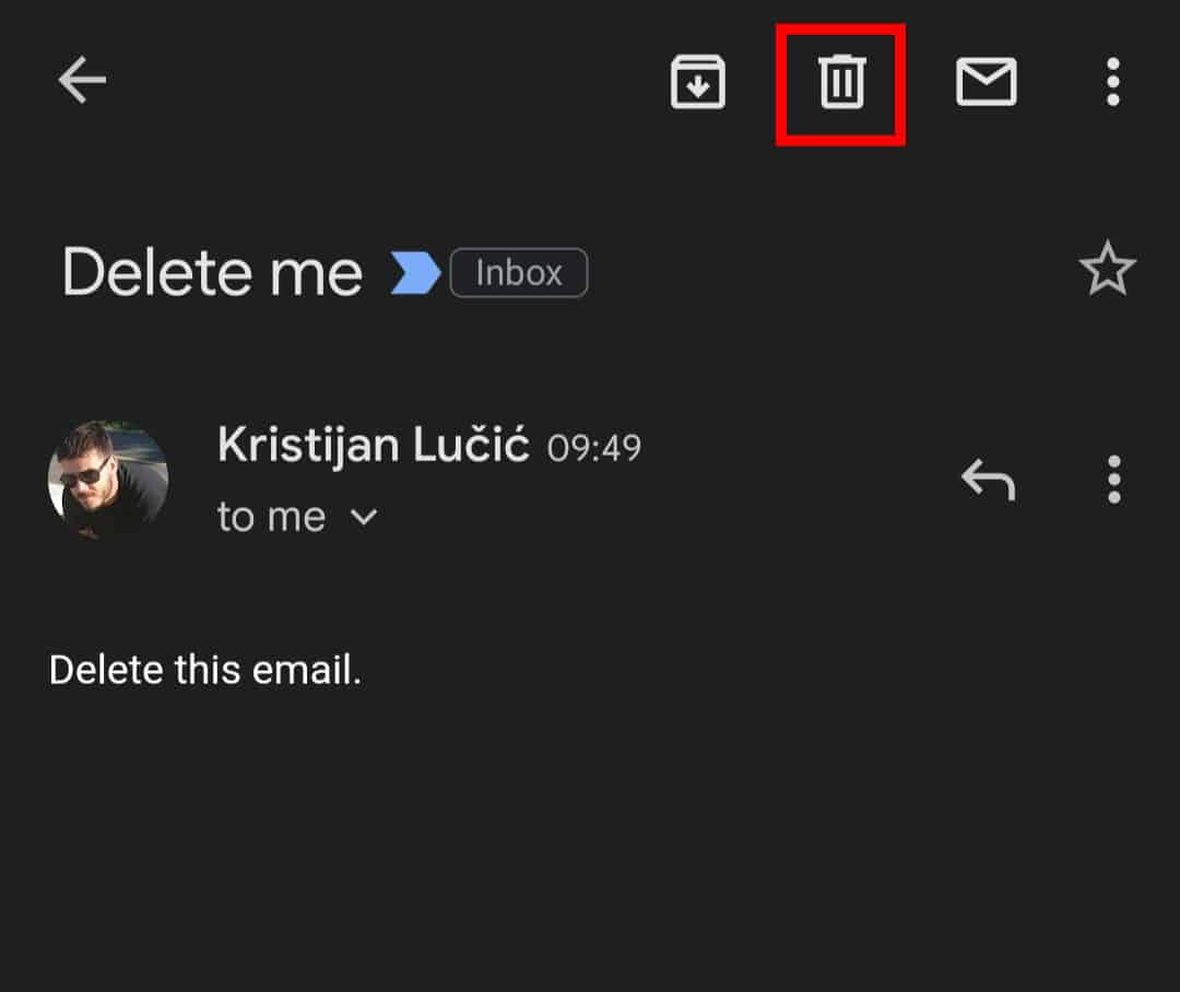 Come eliminare email Gmail permanentemente mobile 3